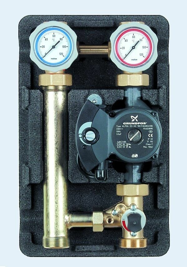 Насосная группа Meibes MK 1 с насосом Grundfos UPM3 Hybrid 25-70 (ME 66831.36)