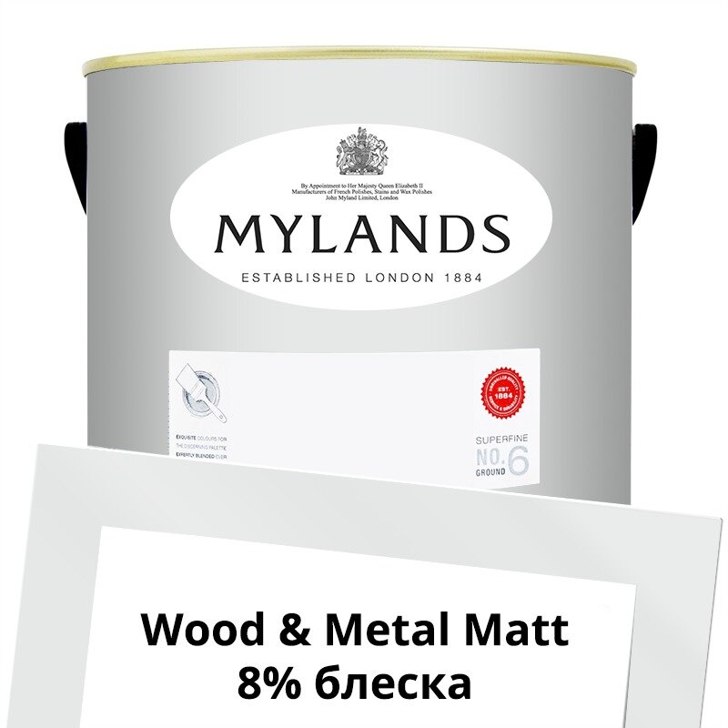 Английские Краски Mylands артикул WoodMetal Paint Matt 5 л. №3 Cotton Street
