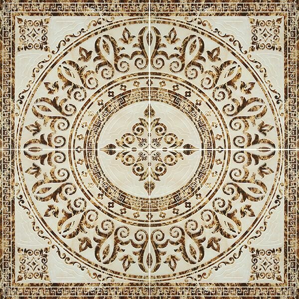 Керамогранит Infinity Ceramic Tiles (Инфинити Керамик Тайлс) Roseton Beige 120x120 (60x60x4) керамогранит панно глазурованное, глянцевое 120x120 Castello Tramonte