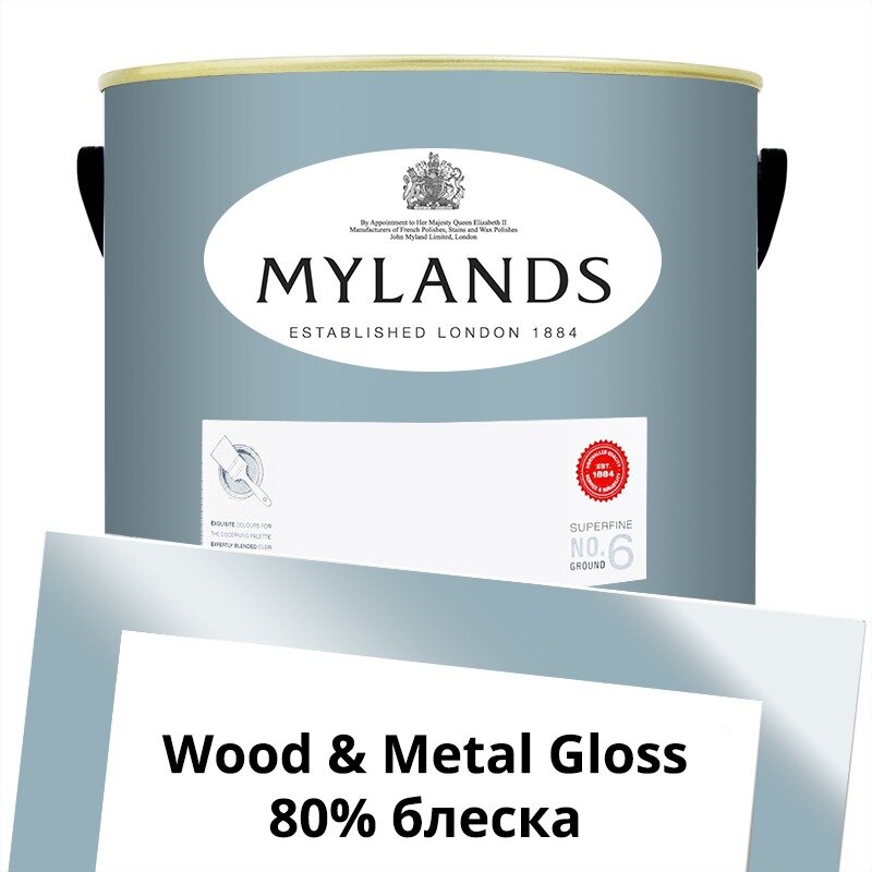 Английские Краски Mylands артикул WoodMetal Paint Gloss 5 л. №229 Bedford Square