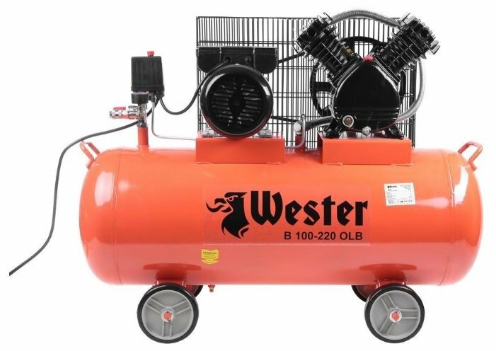 Компрессор масляный Wester B 100-220 OLB, 100 л, 2.2 кВт