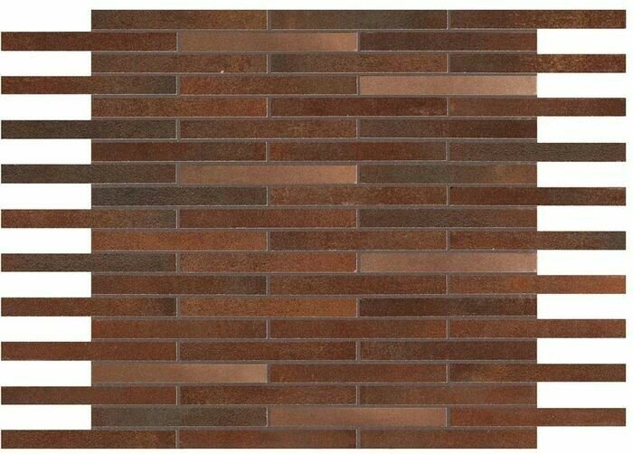 Базовая плитка Atlas Concorde BLAZE Blaze Corten Mosaico Twin (A0UV) 36,1x29,4 Неглазурованный керамогранит (29.4x36.1 см.)