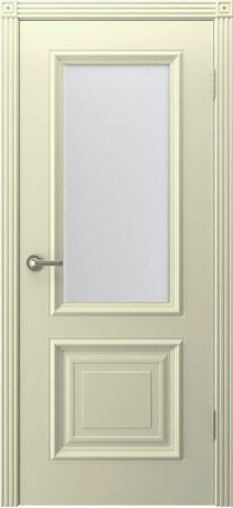 Межкомнатная дверь De Luxe Акцент Цвет:Эмаль слоновая кость Остекление:Стекло 1