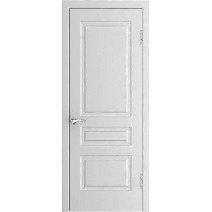 Межкомнатная деревянная дверь Модель L-2 глухая, белая эмаль