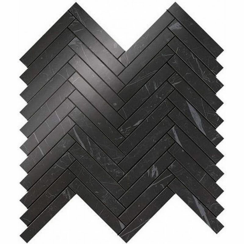 Мозаика Marvel Nero Marquina Herringbone Wall 30x30,5 ATLAS CONCORDE 9SHN