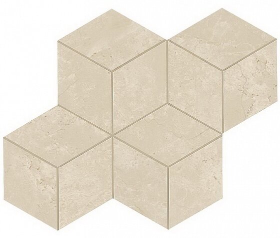 Мозаика Керамогранит ATLAS CONCORDE MARVEL STONE Cream Prestige Mosaico Esagono Lappato 30х35 (м2)