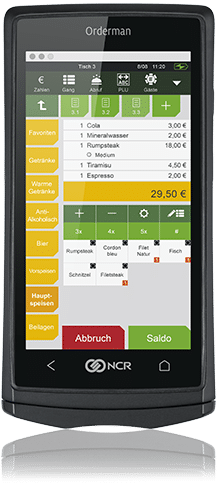 NCR POS-терминала NCR Orderman5+handheld includes: OM5+, battery pack  eBase with USB cable 5555-0902-8801