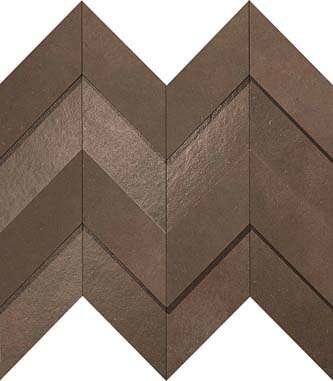 Керамогранит Atlas Concorde (италия) Dwell Floor Brown Leather Chevron 3D A1DO 308x351 мм (Керамогранит)