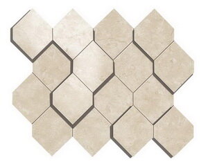 Atlas Concorde Marvel Stone Cream Prestige Mosaico Esagono 3D