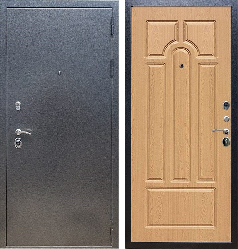 Входная стальная дверь Армада 11 ФЛ-58 (Антик серебро / Дуб натуральный)