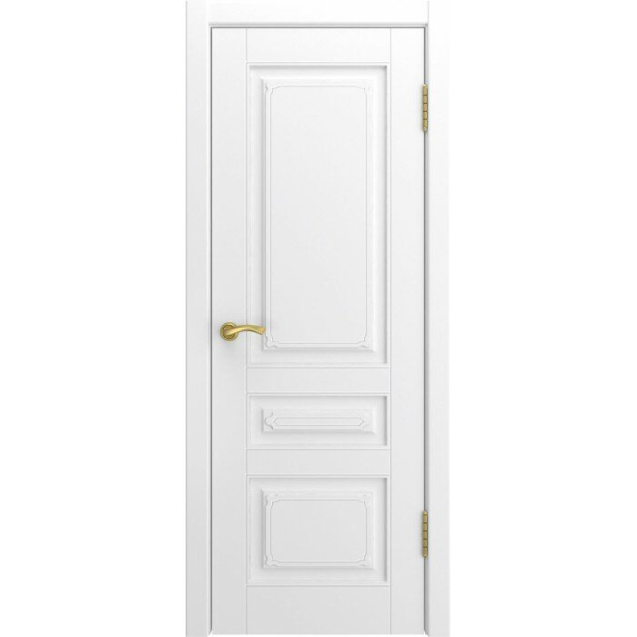 Межкомнатная деревянная дверь Модель L-4 глухая, белая эмаль