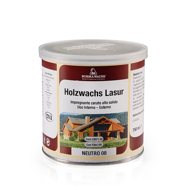 BORMA WACHS (Борма) Декоративная восковая лазурь Holzwachs Lasur - 145 Антрацит, 20 л, Производитель: Borma