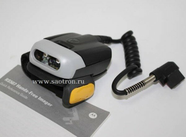 сканер zebra / motorola symbol rs-507 (hands-free 2d imager, 2-finger mounted, с кабелем для подключения к wt4090/41n0) RS507-IM20000CTWR