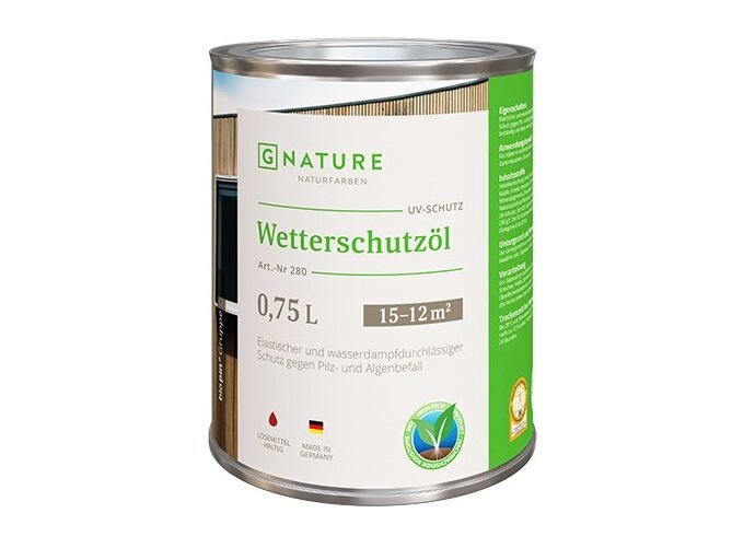 GNature Масло защитное для наружных работ GNature 280 Wetterschutzöl (Цвет-3016 Слоновая кость Объём-10 л.)