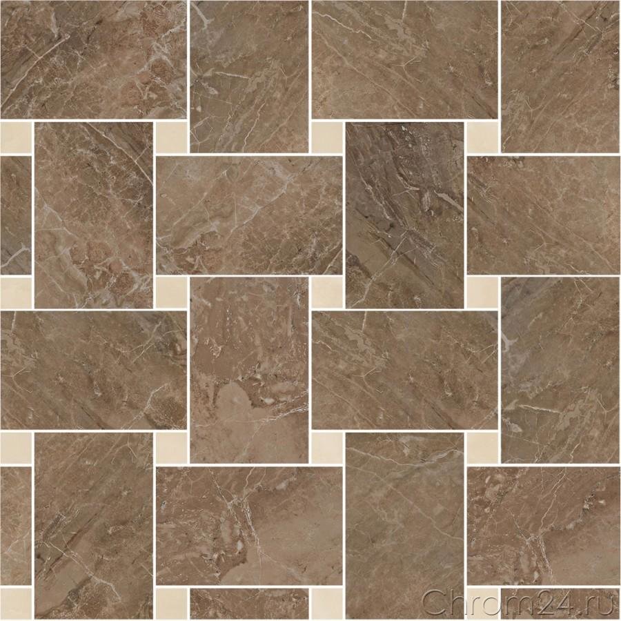 Versace Marble Mosaico Intreccio Marrone Beige керамогранит (29,1 x 29,1 см) (240536)