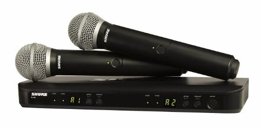 SHURE BLX288E/PG58 M17 - вокальная радиосистема с двумя ручными микрофонами PG58
