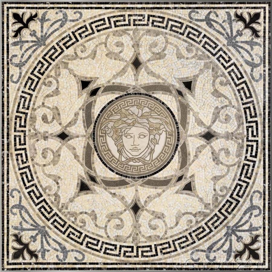 Versace Rosone Mos.White Blac керамическая плитка (118 x 118 см) (68301)