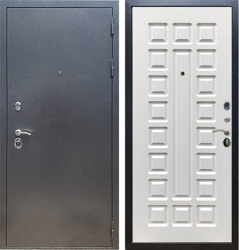 Входная стальная дверь Армада 11 ФЛ-183 (Антик серебро / Белый ясень)