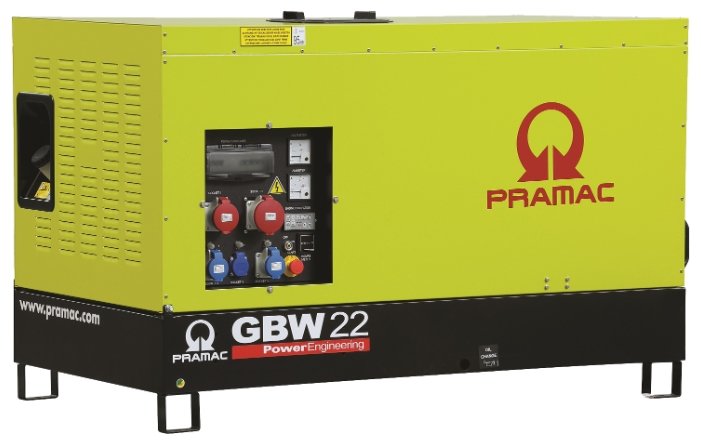 Дизельный генератор Pramac GBW 22 P 400V в кожухе (15800 Вт)