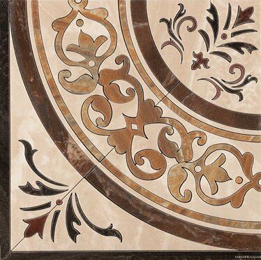 Плитка из керамогранита Ceracasa Ceramica Deco Jainoor Pulido Angulo Crema Декор 38,8x38,8