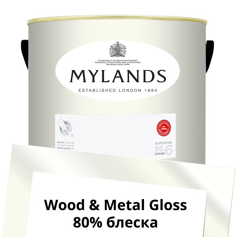 Английские Краски Mylands артикул WoodMetal Paint Gloss 5 л. №12 Acanthus Leaf