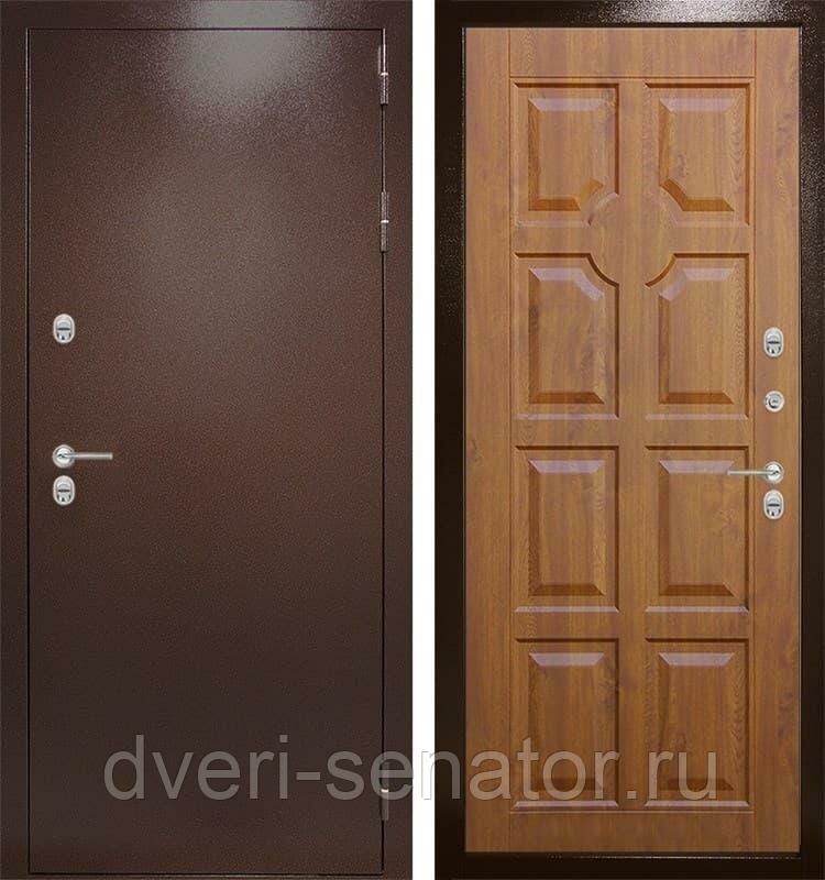Сенатор Терморазрыв магнит 3К цвет 17 - Золотой дуб входная металлическая дверь в частный дом