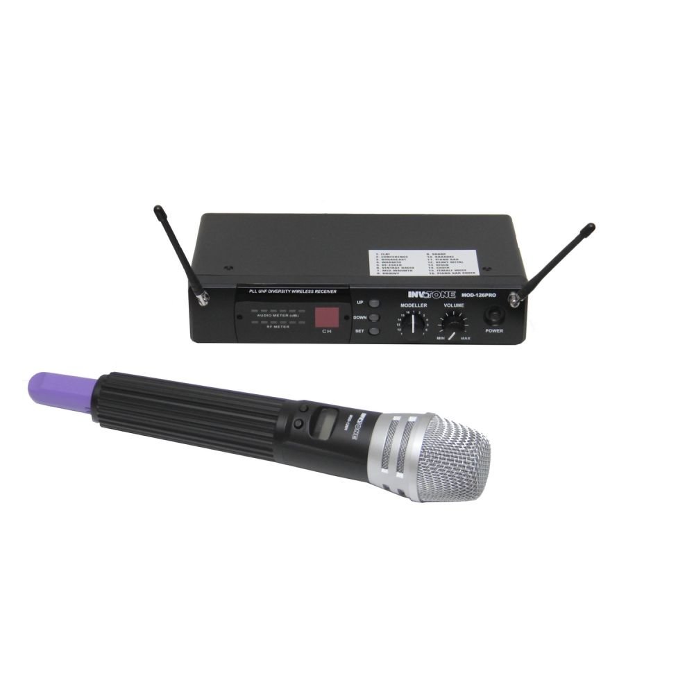 INVOTONE MOD126HH - двухантенная радиосистема с микрофоном, DSP, UHF 710-726 МГц, с/ш 90дБ