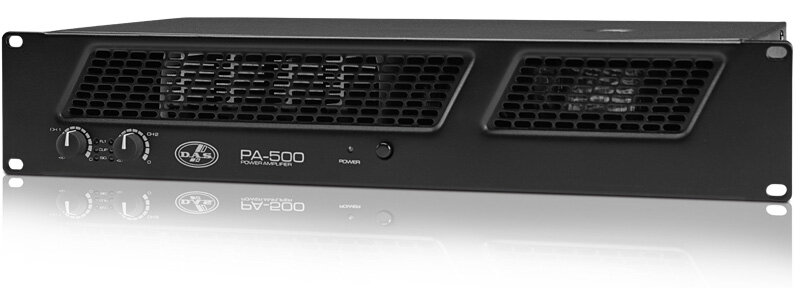 DAS AUDIO PA-500 Усилитель мощности 2U, 2х150 Вт (8 Ом), 2х250 Вт (4 Ом), Bridge - 400 Вт (8 Ом)