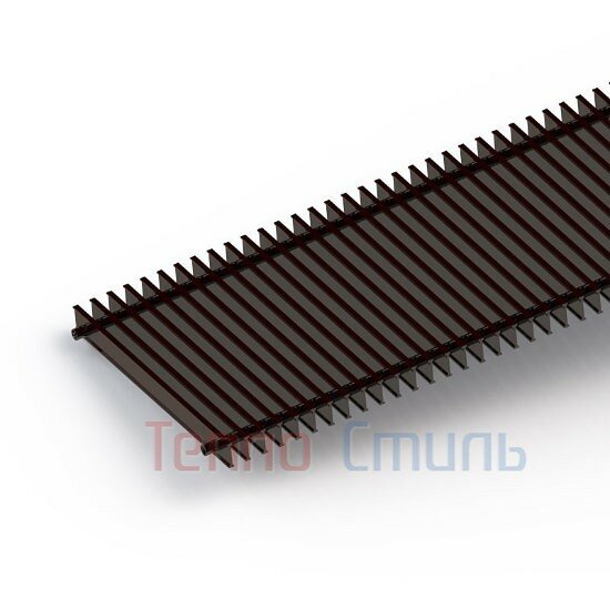 Решетка itermic GRILL.4500.SGZ-25 цвет Brown ширина 250 мм длина 4500 мм алюминиевая для встраиваемых в пол внутрипольных конвекторов ITTZ и ITTBZ