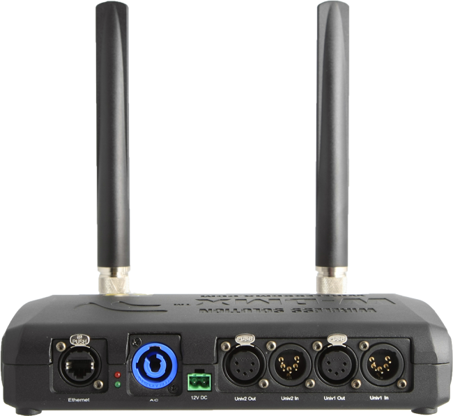 Wireless Solution BlackBox F-2 Transiver DMX/RDX2,4Ghz DMX/RDM передатчик / приемник, дистанция передачи сигнала до 700 метров, 1024 канала DMX, кабель питания в комплект не входит