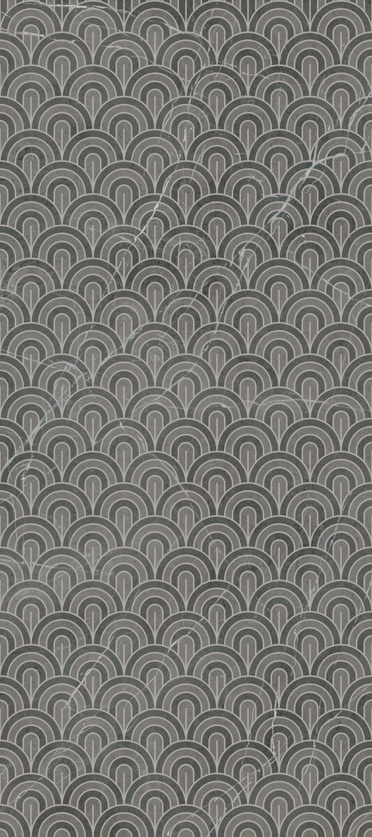 Декор Ariana Ceramica Nobile Dec.Ventagli Soft Ret Grey Graphite 120x270