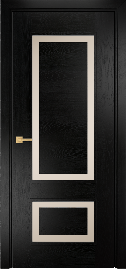 Дверь Оникс модель Премиум Цвет:Эмаль черная по ясеню Остекление:Сатинат бронза