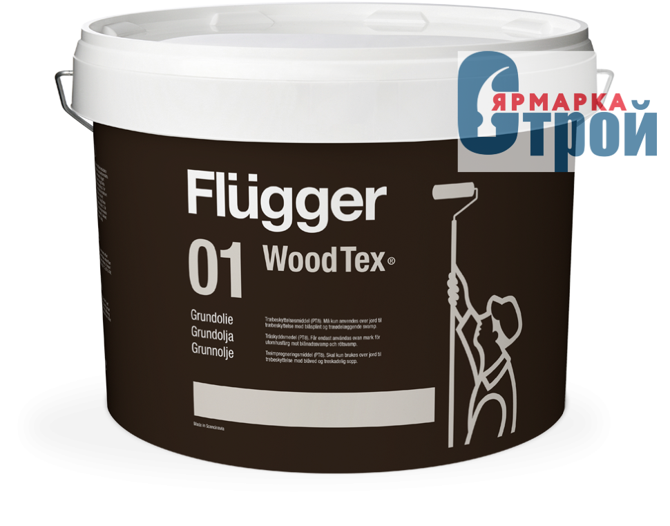 Flugger 01 Wood Tex Oil Primer / Флюггер 01 Вуд Текс Ойл Праймер (10,0 л.)