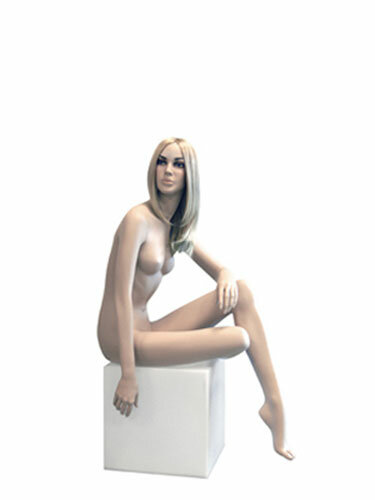 Манекен женский сидячий телесный с макияжем Look Type 4