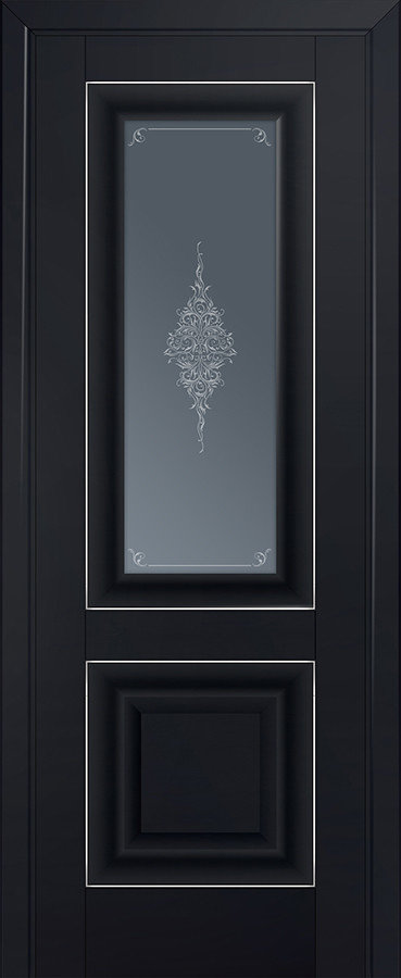 Межкомнатная дверь матовая экошпон PROFIL DOORS 28U (Черный матовый)