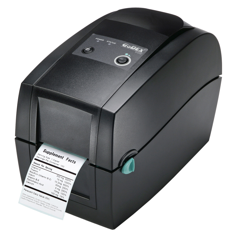 Godex RT200, термо/термотрансферный принтер, 203 dpi, ширина 2.24quot;, и/ф USB+RS232+Ethernet (011-R20E02-000)