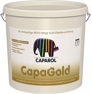 Краска Акриловая Caparol Capadecor CapaGold 5л с Золотым Металлическим Эффектом