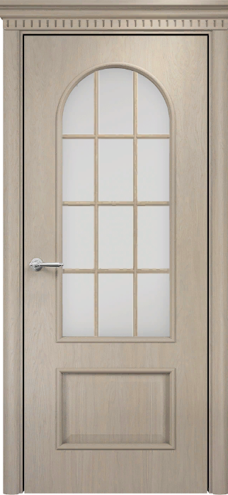 Оникс / Фортрез Межкомнатная дверь Арка со стеклом Цвет: мокко