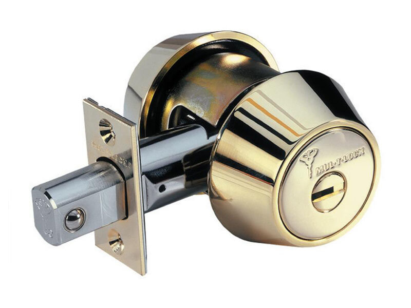 Замок врезной цилинровый Mul-T-Lock DeadBolt Interactive + (Латунь)