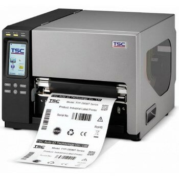 Принтер этикеток термотрансферный TSC TTP-384MT, 300 dpi, 241 мм, 102 мм/с, LPT, RS-232, USB, USB Host, Ethernet