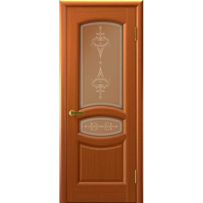Межкомнатная деревянная дверь анастасия (Темный Анегри Т74, стекло) со стеклом, темный анегри т74