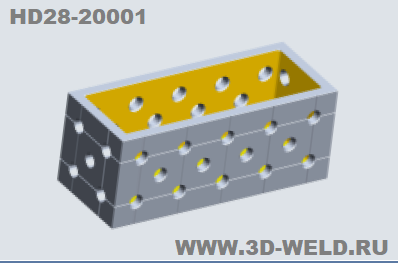 Блок соединительный 500 мм для сварочного стола 3D-Weld D28 2-280360