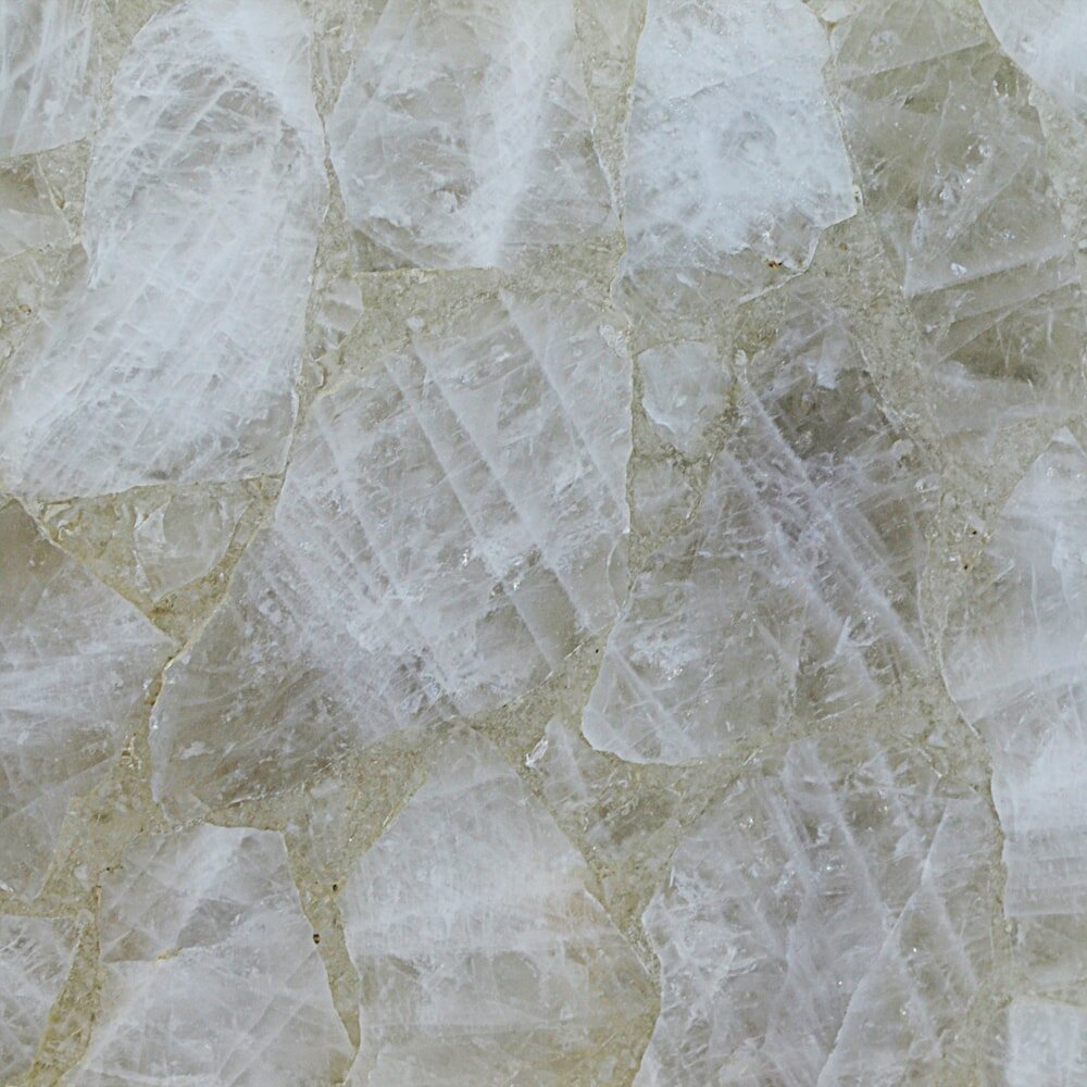 Полудрагоценные камни WHITE QUARTZ полированный (Слэб 20 мм, 100х100х20 (00000002507))