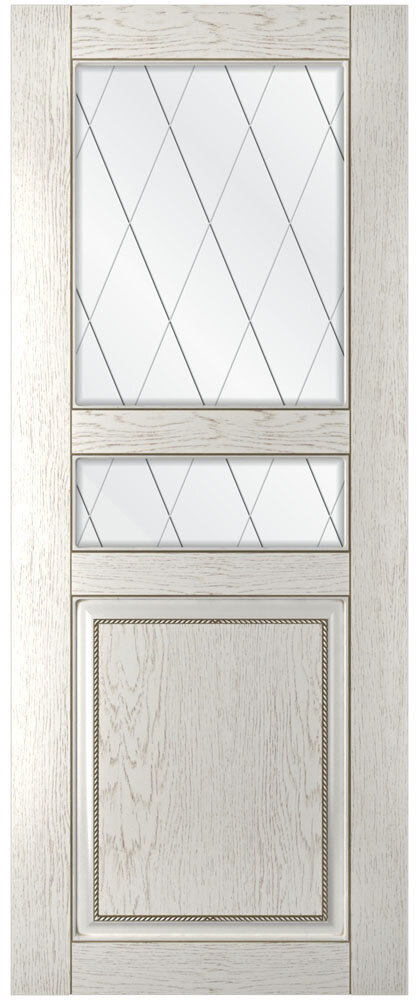 Межкомнатная дверь Стародуб серия 7 модель 74 капучино стекло сатинат рис. решетка