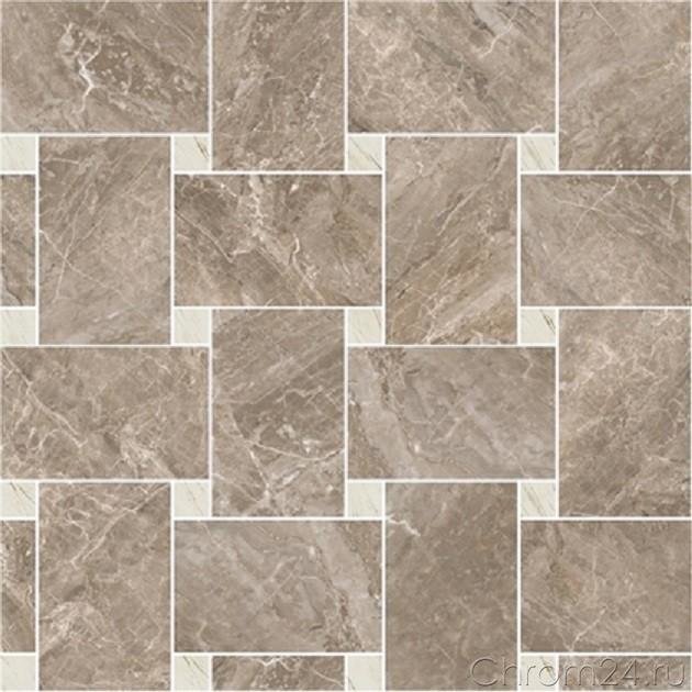 Versace Marble Mosaico Intreccio Grigio Bianco керамогранит (29,1 x 29,1 см) (240535)