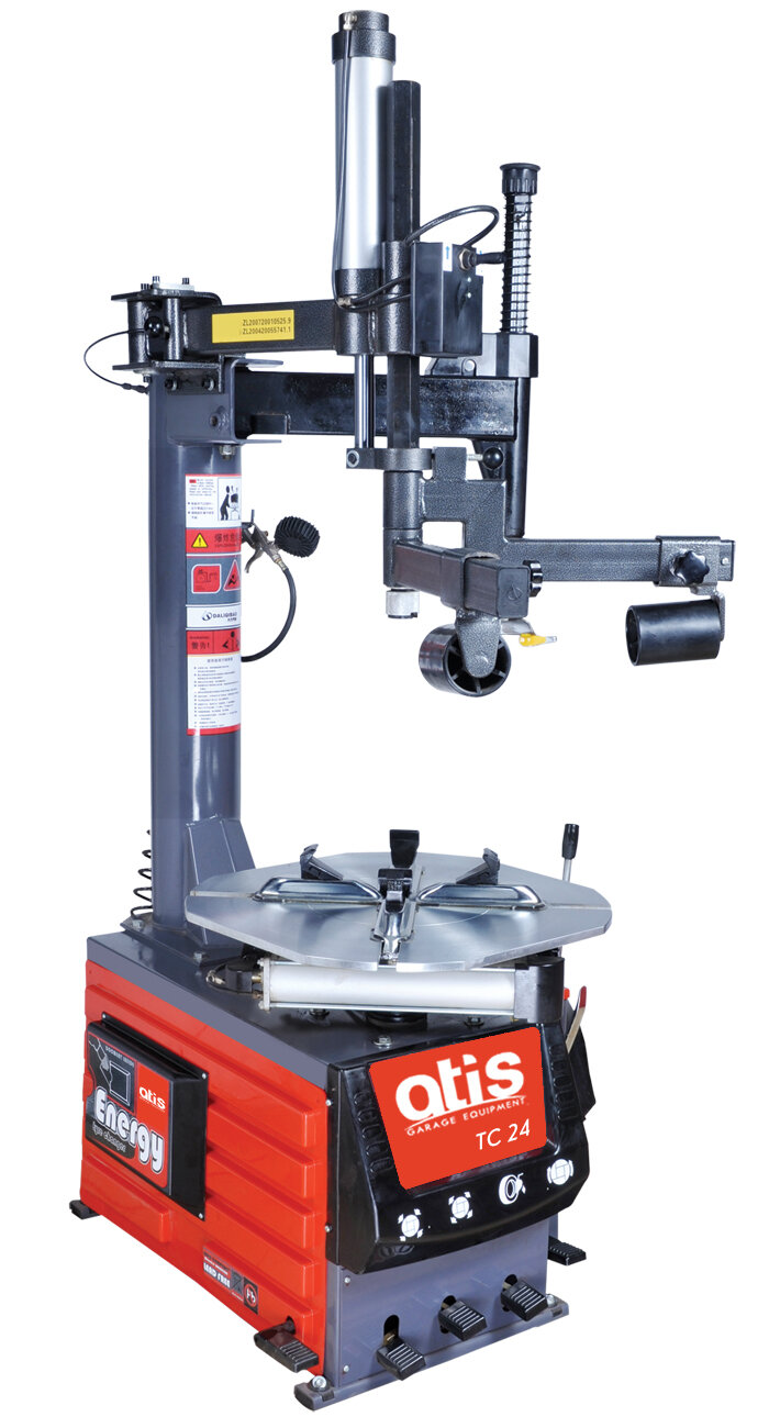 ATIS Шиномонтажный станок TC24 260кг 380В 8-10бар 800 мм (31,5”) 1150х1000х1700мм 1,1 кВт 300 мм (12”) 380 Вольт