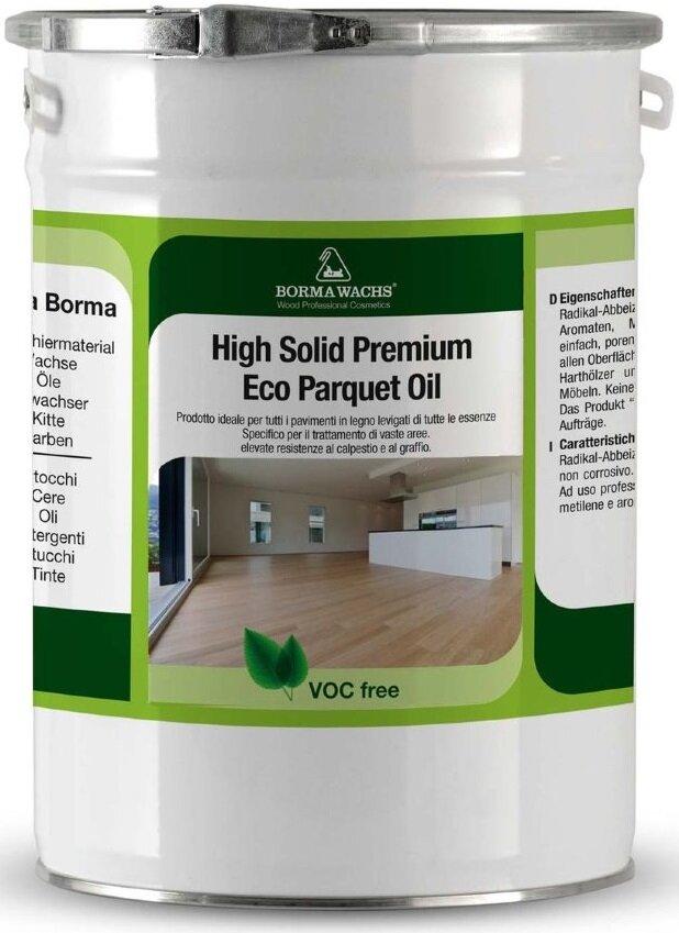 Масла для паркета BORMA Wachs High Solid Premium Eco Parquet Oil Масло паркетное с высоким сухим остатком (20л)