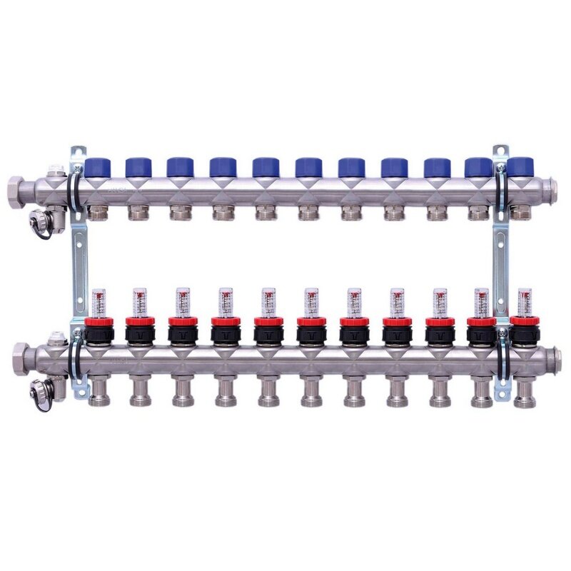 Коллекторная группа Hansa 1quot; 11 контуров с расходомерами