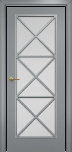 Оникс / Фортрез Межкомнатная дверь Турин фрезерованная Цвет: серая эмаль 7040
