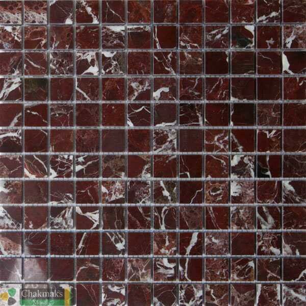 Мозаика Chakmaks Anatolian Stone Rosso Levanto 23x23 mm 30.5x30.5